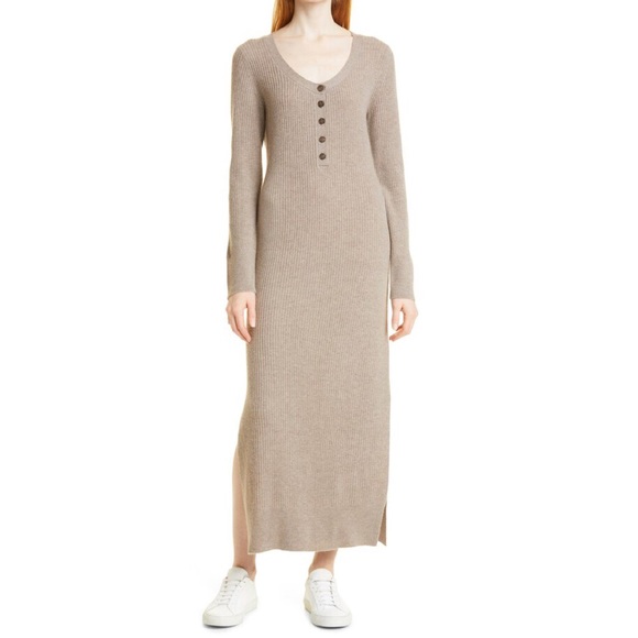 $465 Naadam cashmere blend ribbed sweater dress size xl - Picture 3 of 9